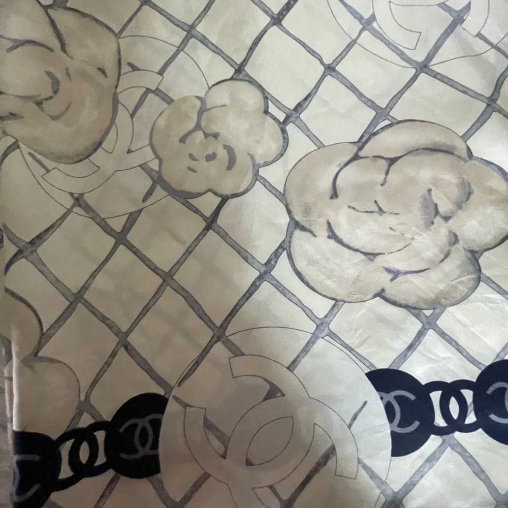 Chanel Silk Scarf. - Picture 8 of 16